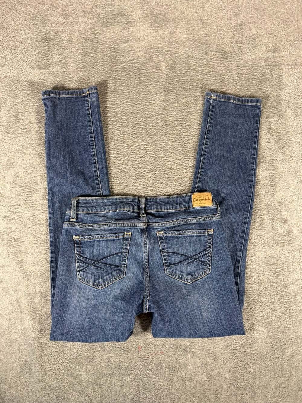 Aeropostale Bayla Skinny Jeans Size 6 Short Blue Denim